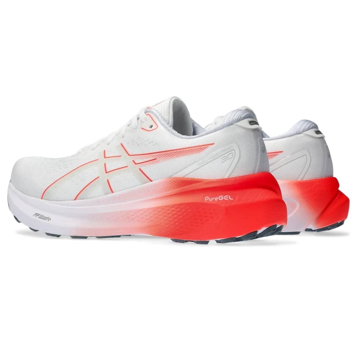 ASICS Women's Gel-Kayano 30 Running Shoes, Size 10 US ( Standard ), White/Sunrise RED